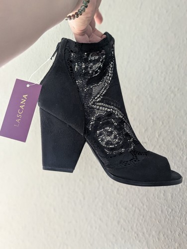 Lascana peeptoe lace heels - lascana,
